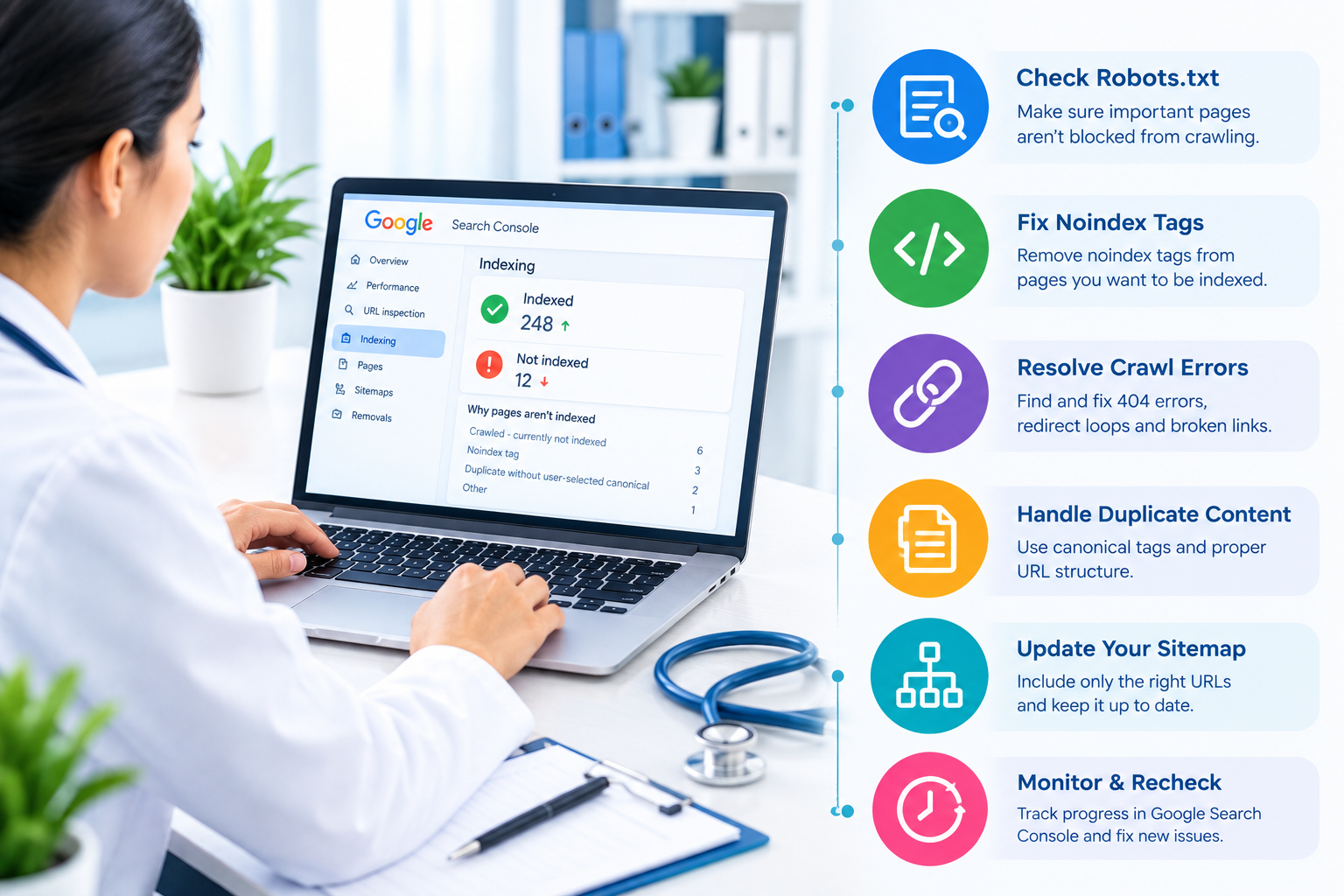 Healthcare SEO: Fixing Indexing Issues