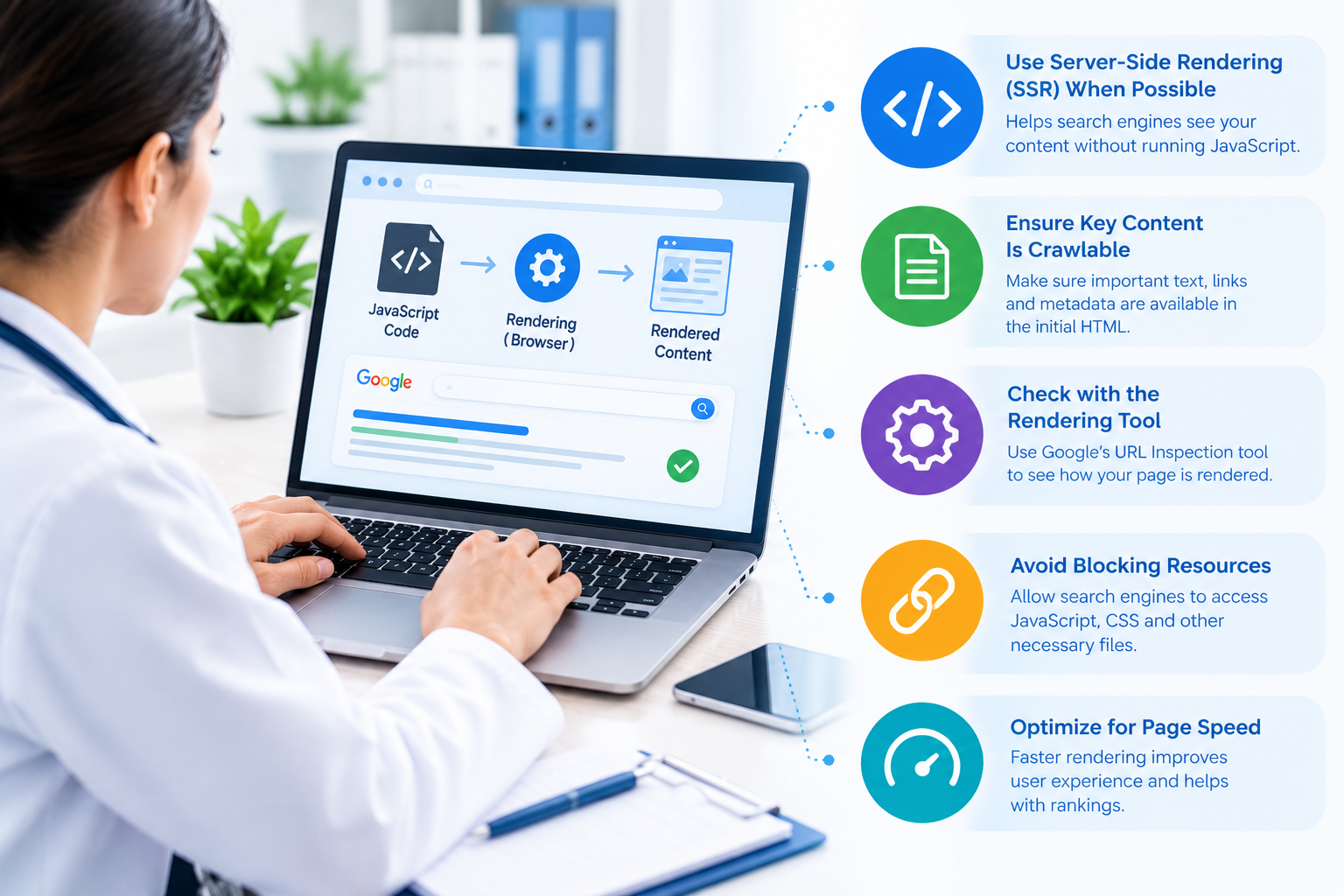 Healthcare SEO and JavaScript Rendering
